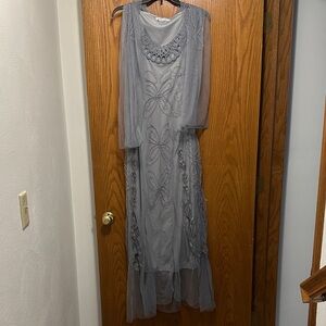 MISSLOOK Chic Gray Long Sleeve Dress